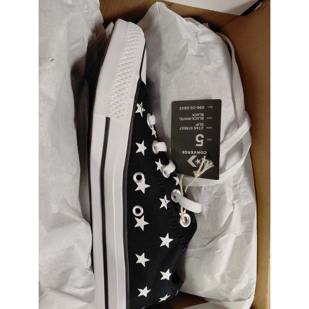 Converse CTAS Street Star Pattern Oxfords Women Size 10  Stars A17173F Black NWT - Picture 6 of 6